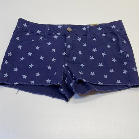 NO BOUNDARIES Girls 13 Blue Stars Cotton Shorts - Picture 1 of 3